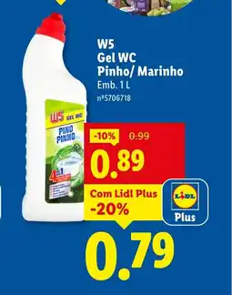 Lidl W5 Gel WC Pinho/ Marinho promoção