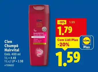 Lidl Cien Champô Hairvital promoção