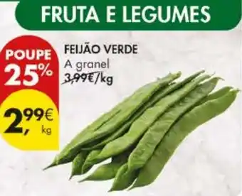 Pingo Doce Feijão verde a granel promoção