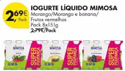 Pingo Doce Iogurte líquido mimosa promoção