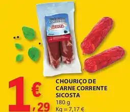 E.Leclerc Chouriço de carne corrente sicosta promoção