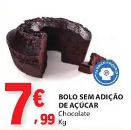 E.Leclerc Bolo sem adição de açúcar chocolate promoção