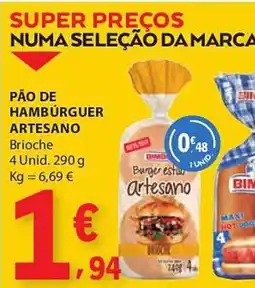 E.Leclerc Pão de hambúrguer artesano brioche promoção