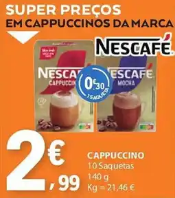 E.Leclerc Cappuccino 10 saquetas promoção