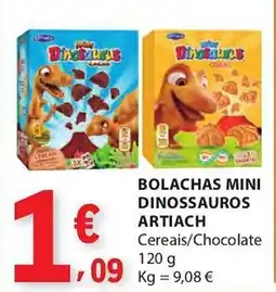 E.Leclerc Bolachas mini dinossauros artiach promoção