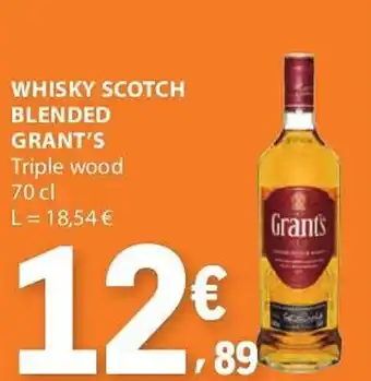 E.Leclerc Whisky scotch blended grant's promoção