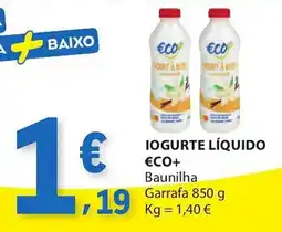 E.Leclerc Iogurte líquido €co+ baunilha garrafa promoção