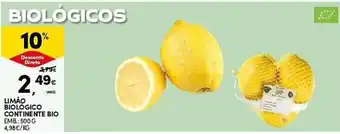 Continente Limão biológico continente bio promoção