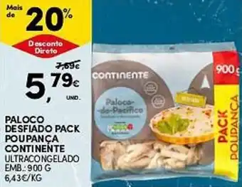 Continente Paloco desfiado pack poupança continente ultracongelado promoção