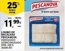 Continente Lombo de bacalhau pescanova promoção