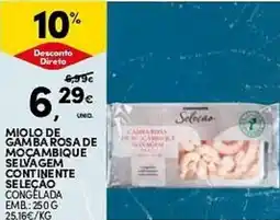 Continente Miolo de gamba rosa de moçambique selvagem continente seleção promoção