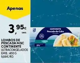 Continente Lombos de pescada msc continente promoção