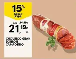 Continente Chourico gran doblon campofrio promoção