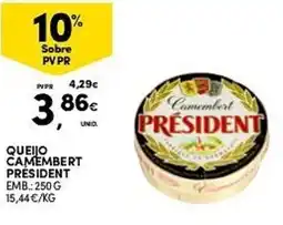 Continente Queijo camembert president promoção