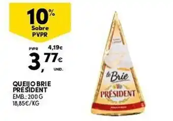 Continente Queijo brie president promoção