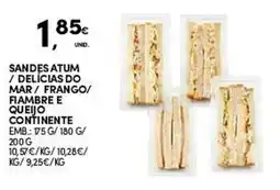 Continente Sa mar/ frango/ fiambre e queijo continente promoção