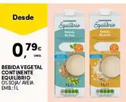 Continente Bebida vegetal continente equilibrio promoção