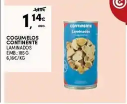 Continente Cogumelos continente laminados promoção