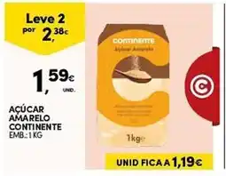 Continente Açúcar amarelo continente promoção