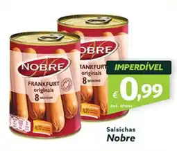 Roque Supermercados Salsichas Nobre promoção