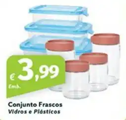 Roque Supermercados Conjunto Frascos Vidros e Plásticos promoção