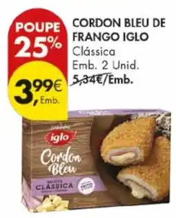 Pingo Doce Cordon bleu de frango iglo promoção