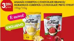 Pingo Doce Ananás cobertos c/chocolate branco/ morangos cobertos c/chocolate preto it fruit promoção