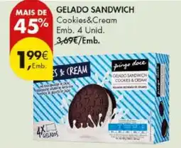 Pingo Doce Gelado sandwich promoção