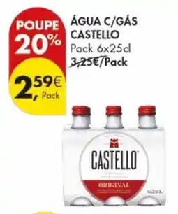 Pingo Doce Água c/gás castello promoção