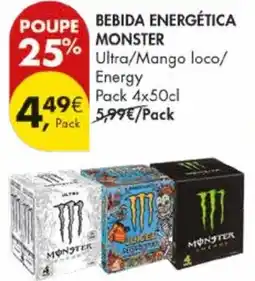 Pingo Doce Bebida energética monster promoção