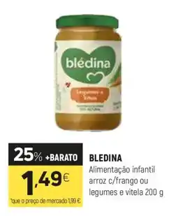 Coviran BLEDINA Alimentação infantil arroz c/frango ou legumes e vitela promoção