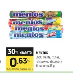 Coviran Mentos Stick menta, frutas, rainbow ou discovery 14 sabores promoção