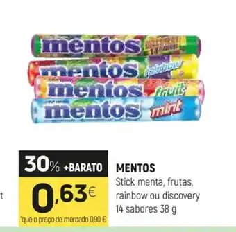 Coviran Mentos Stick menta, frutas, rainbow ou discovery 14 sabores promoção