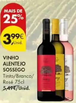 Pingo Doce Vinho alentejo sossego promoção