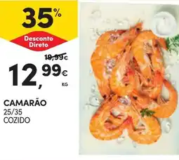 Continente Camarão 25/35 cozido promoção