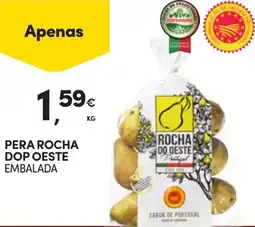 Continente Pera rocha dop oeste embalada promoção