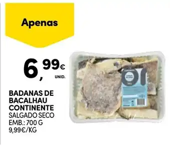 Continente Badanas de bacalhau continente salgado seco promoção