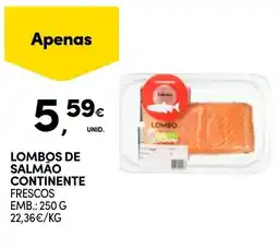 Continente Lombos de salmao continente frescos promoção