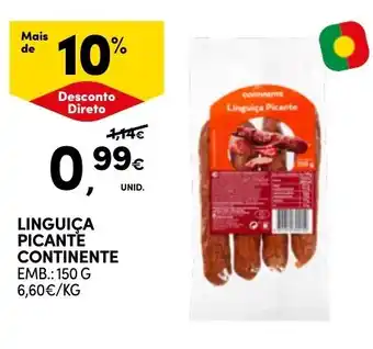 Continente Linguiça picante continente promoção