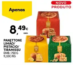 Continente Panettone limao/ pistácio/ tiramissu promoção