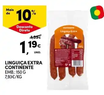 Continente Linguiça extra continente promoção