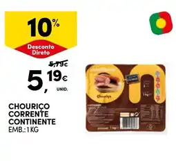 Continente Chourico corrente continente promoção