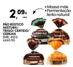 Continente Pão rústico mistura/ trigo/centeio/ cereais promoção