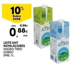 Continente Leite uht nova açores magro/meio promoção