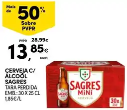 Continente Cerveja c/ alcoól sagres promoção