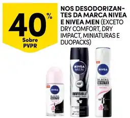 Continente Nos desodorizan- tes da marca nivea e nivea men promoção