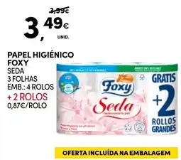 Continente Papel higiénico foxy promoção