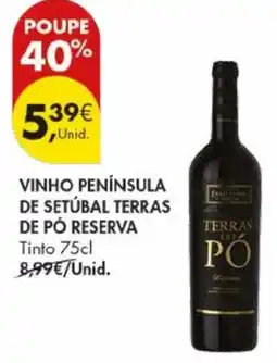 Pingo Doce Vinho península de setúbal terras de pó reserva tinto promoção
