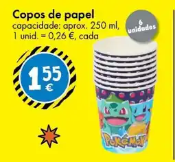 TEDi Copos de papel promoção