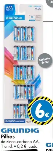 TEDi GRUNDIG Pilhas de zinco-carbono AA, promoção